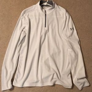 Under Armour white 1/4 zip sweater